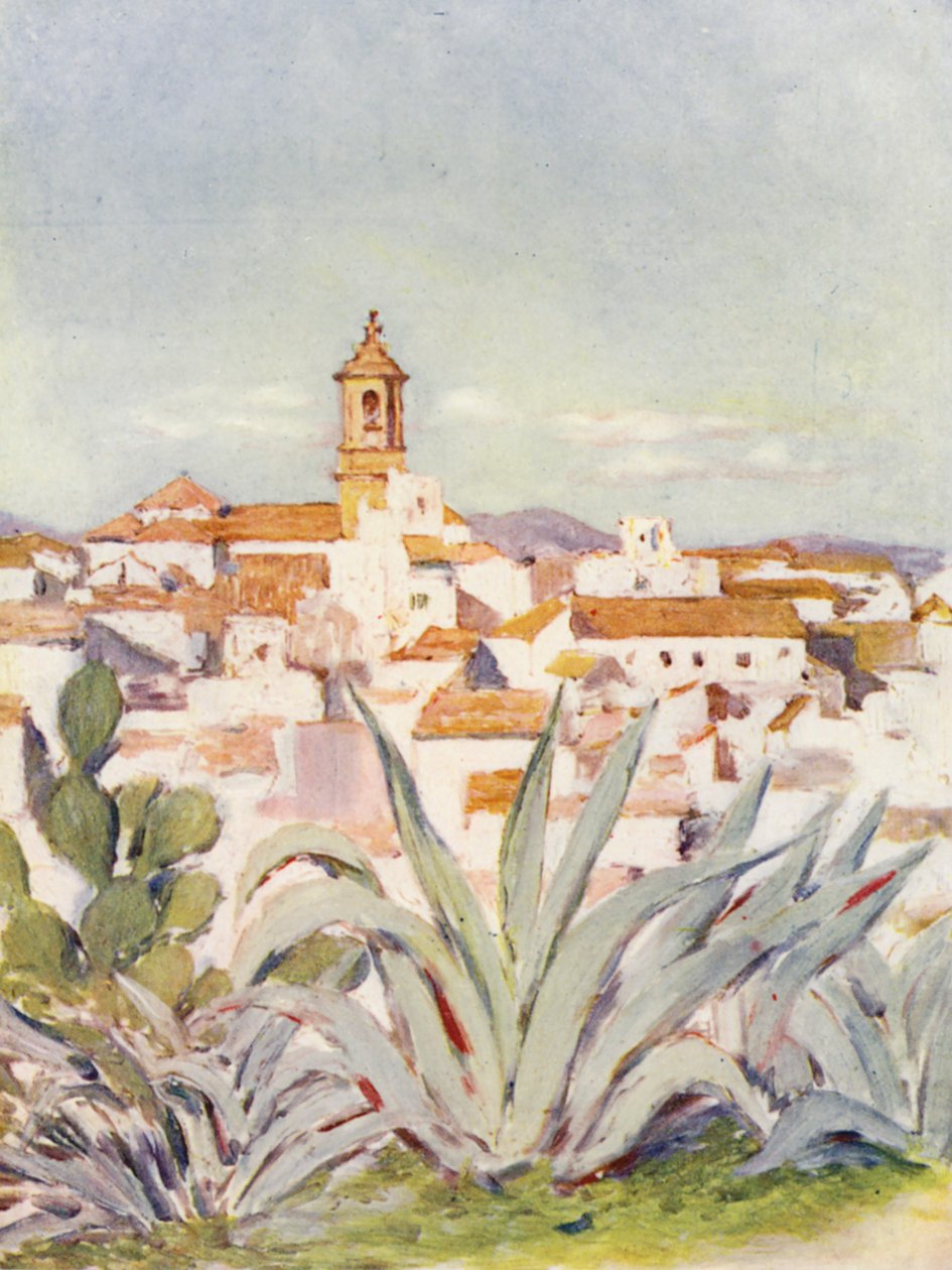 Algeciras (färglitografi) av Augustine Fitzgerald