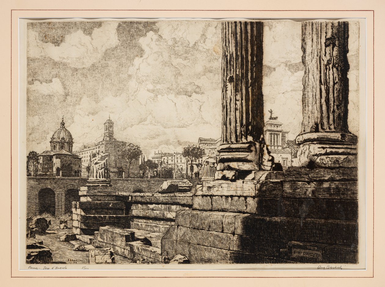 Augustus forum (etsning) av Augusto Baracchi