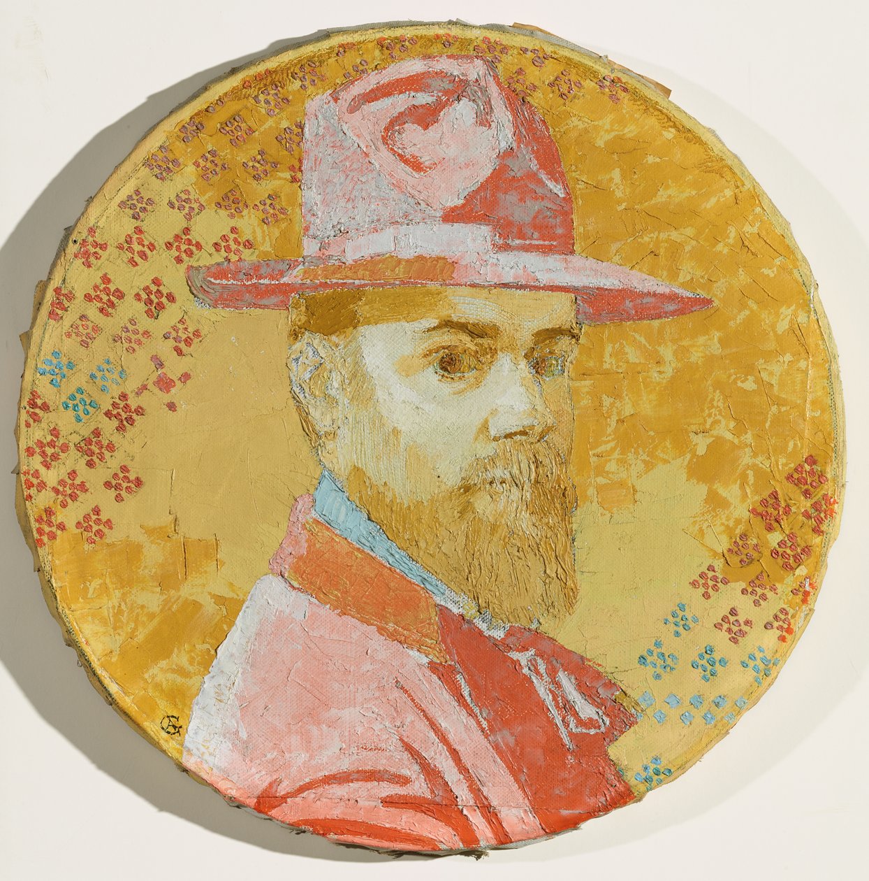 Självporträtt med hatt av Augusto Giacometti