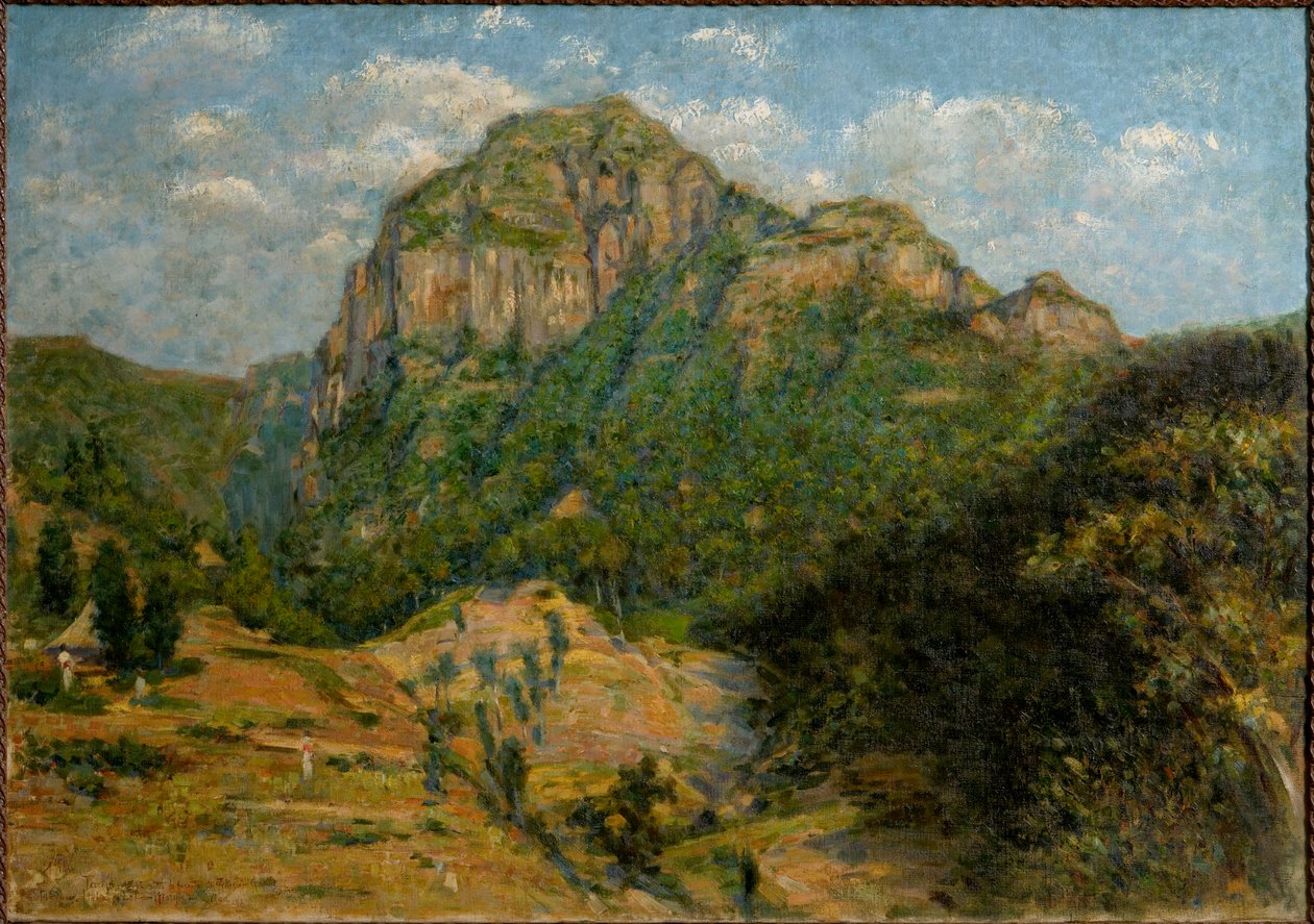 Afrikanskt landskap (olja på duk), cm 79 x 112,5. av Augusto Valli