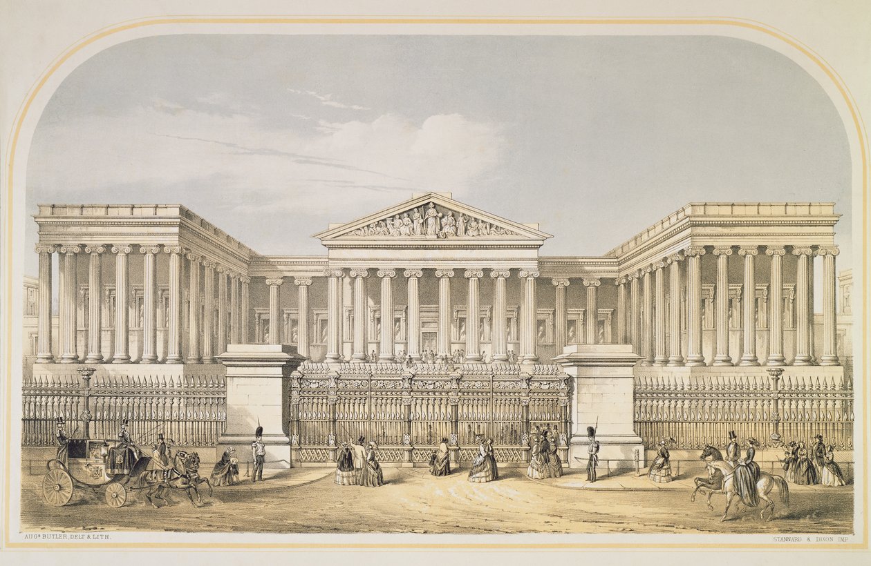 British Museum, 1853 (tonad litografi) av Augustus Butler