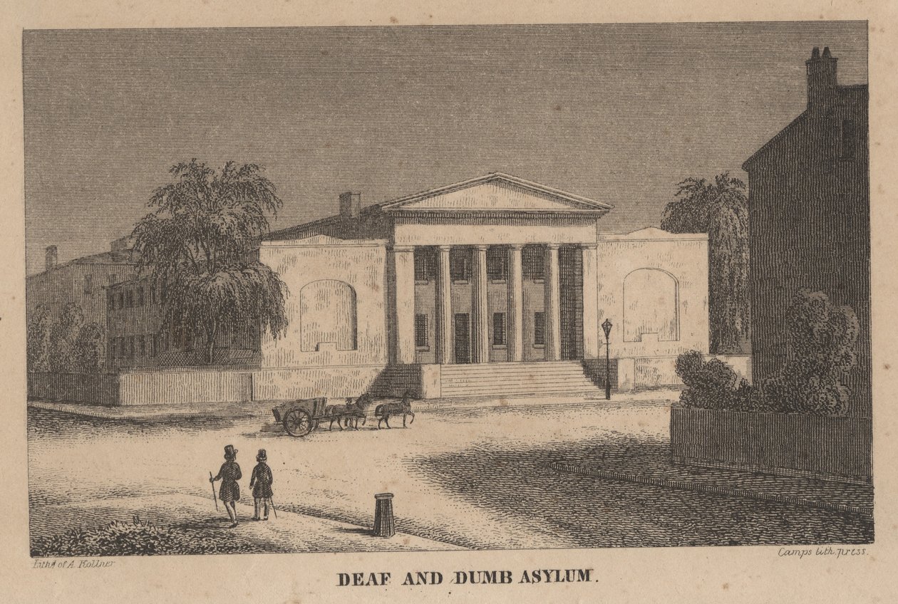 Deaf and Dumb Asylum, Philadelphia, Pennsylvania, ca 1847 av Augustus Kollner