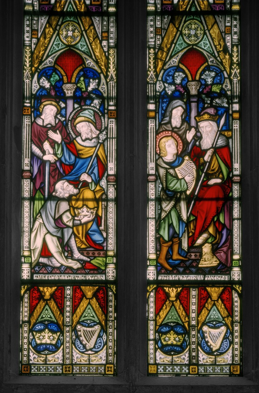 Bibliska scener av David och Saul detalj, 1852 av Augustus Welby Northmore Pugin