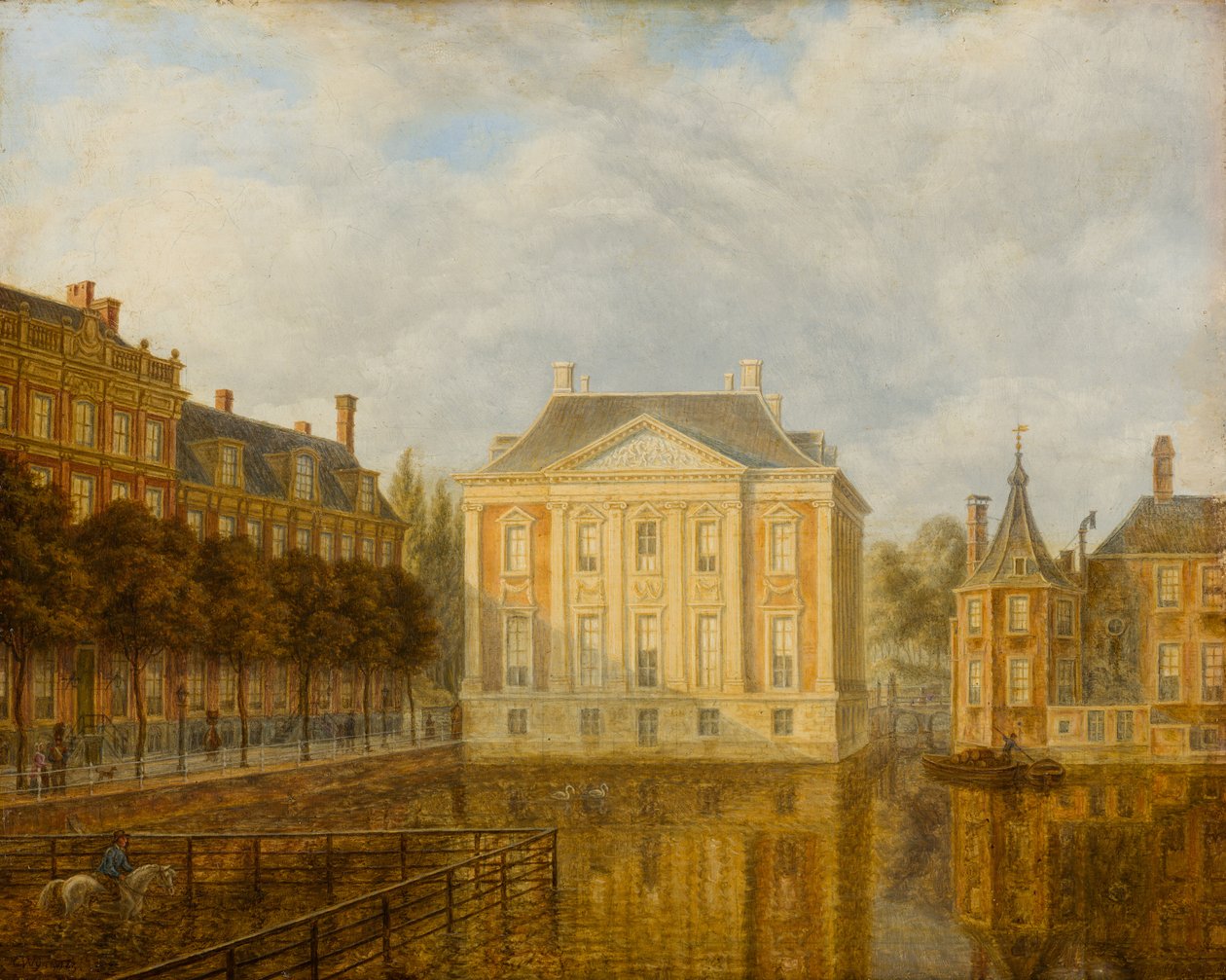 Gezicht op het Mauritshuis av Augustus Wijnantz