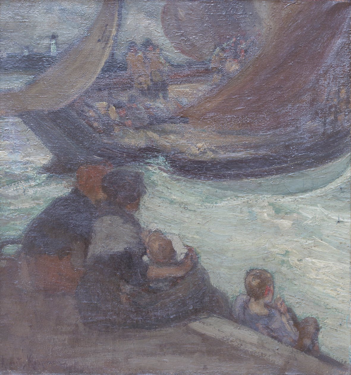 Avresa för att fiska, Augustus Koopman (olja på duk) av Augustus B. Koopman