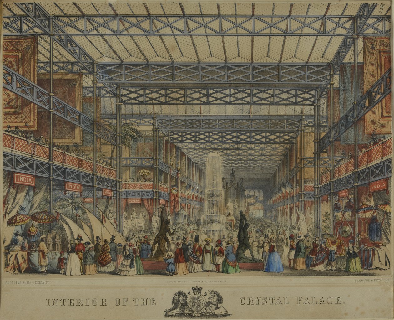 Interiör av Crystal Palace, 1851 av Augustus Butler