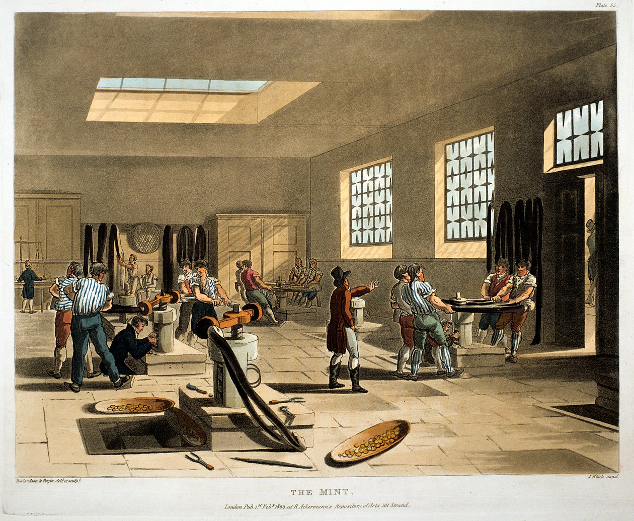 Myntverket, London, 1808-1811 av Augustus Charles Pugin, Thomas Rowlandson