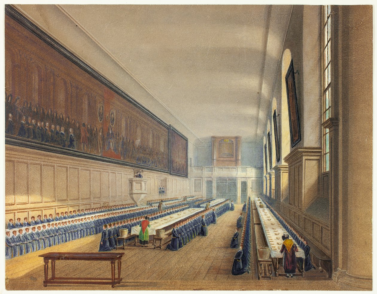 Salen på Kristi sjukhus av Augustus Charles Pugin