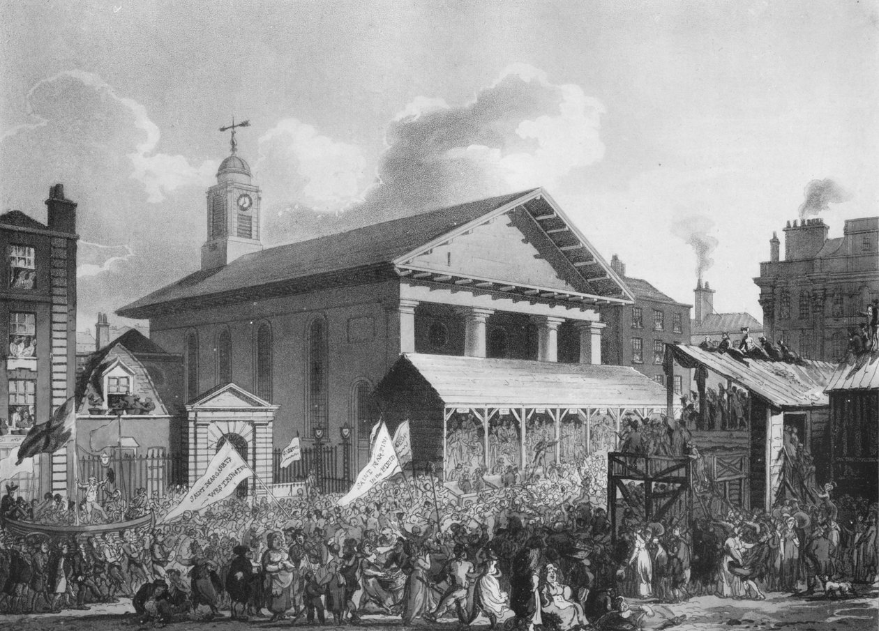 St Pauls Church, Covent Garden Market, under valet i Westminster 1808 1911 av Augustus Charles Pugin