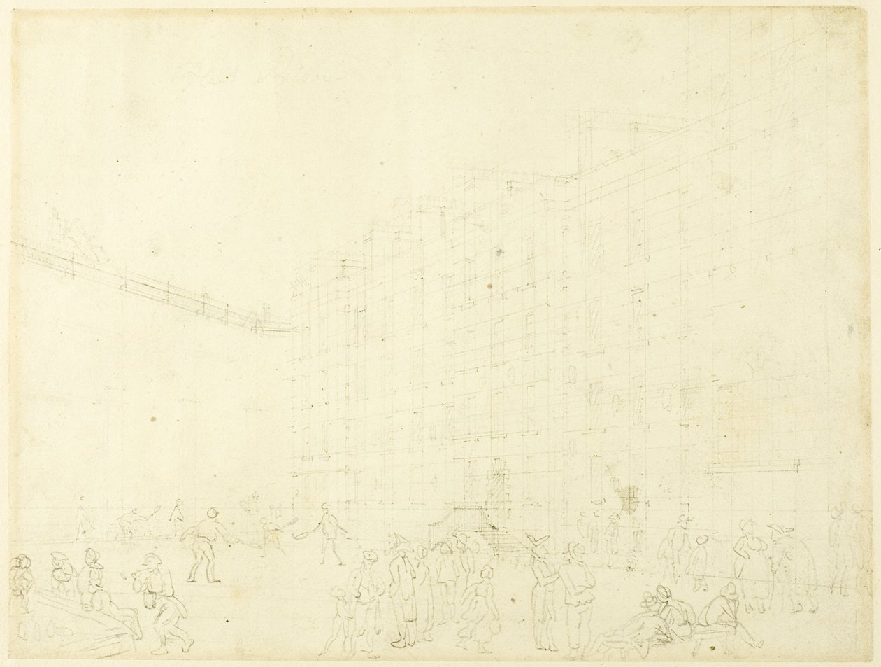 Studie för Fleet Prison, från Microcosm of London av Augustus Charles Pugin