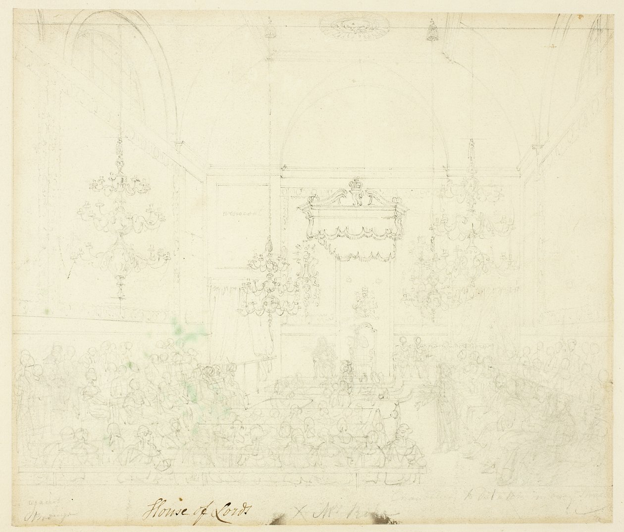 Studie för House of Lords, från Microcosm of London av Augustus Charles Pugin