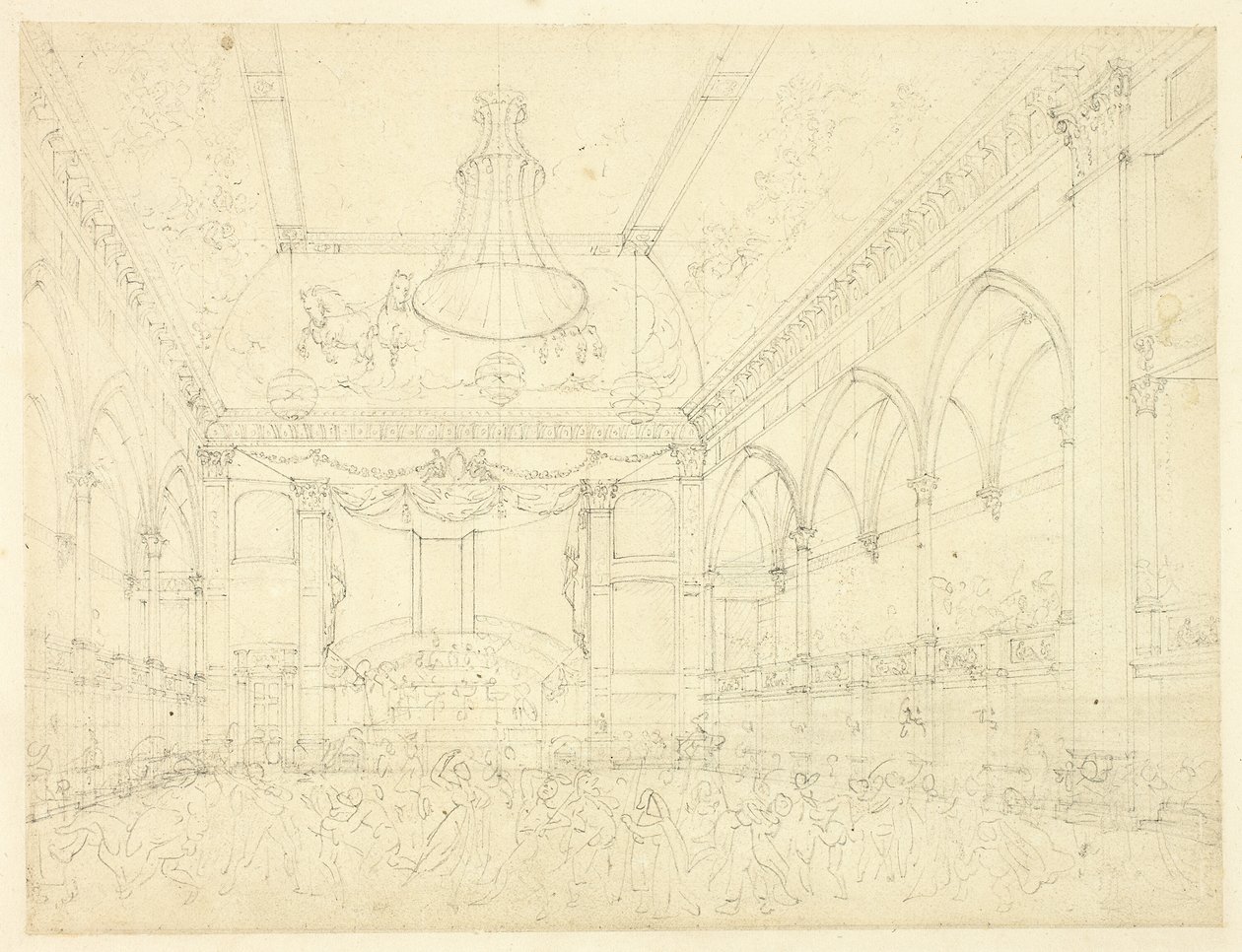 Studie för Pantheon Masquerade, från Microcosm of London av Augustus Charles Pugin