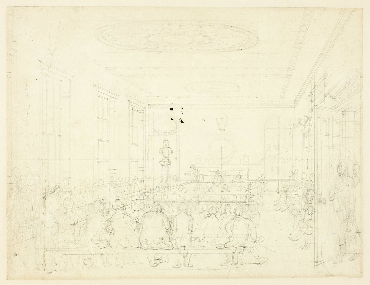 Studie för Society for the Encouragement of Agriculture, från Microcosm of London av Augustus Charles Pugin
