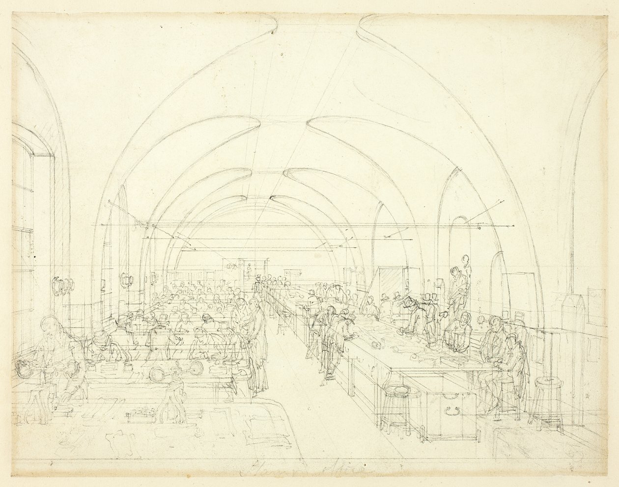 Studie för Stamp Office, från Microcosm of London av Augustus Charles Pugin