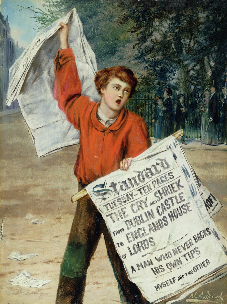 Newsboy av Augustus Edward Mulready