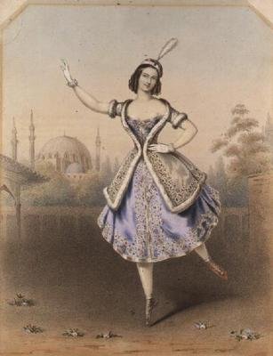 Fanny Cerrito (1817-1909) i "La Lituana" (litho) av Augustus Jules Bouvier
