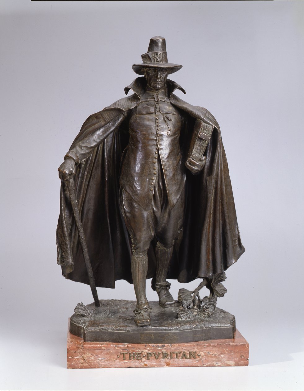The Puritan, gjuten 1899 (brons på italiensk marmorbas) av Augustus Saint Gaudens