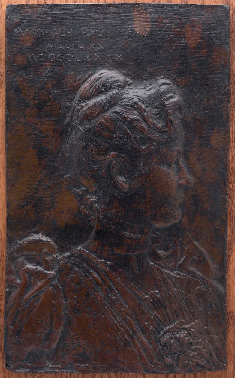 Mary Gertrude Mead (senare Mary Gertrude Abbey, 1851 av Augustus Saint Gaudens