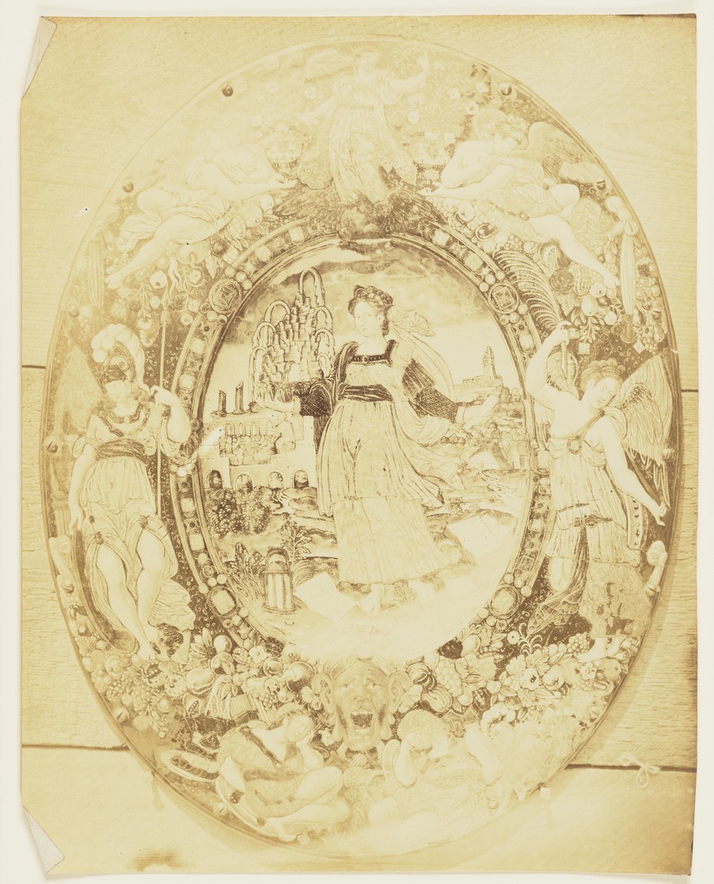 [Plansch med allegorisk figur av grammatik] av Augustus W. Franks