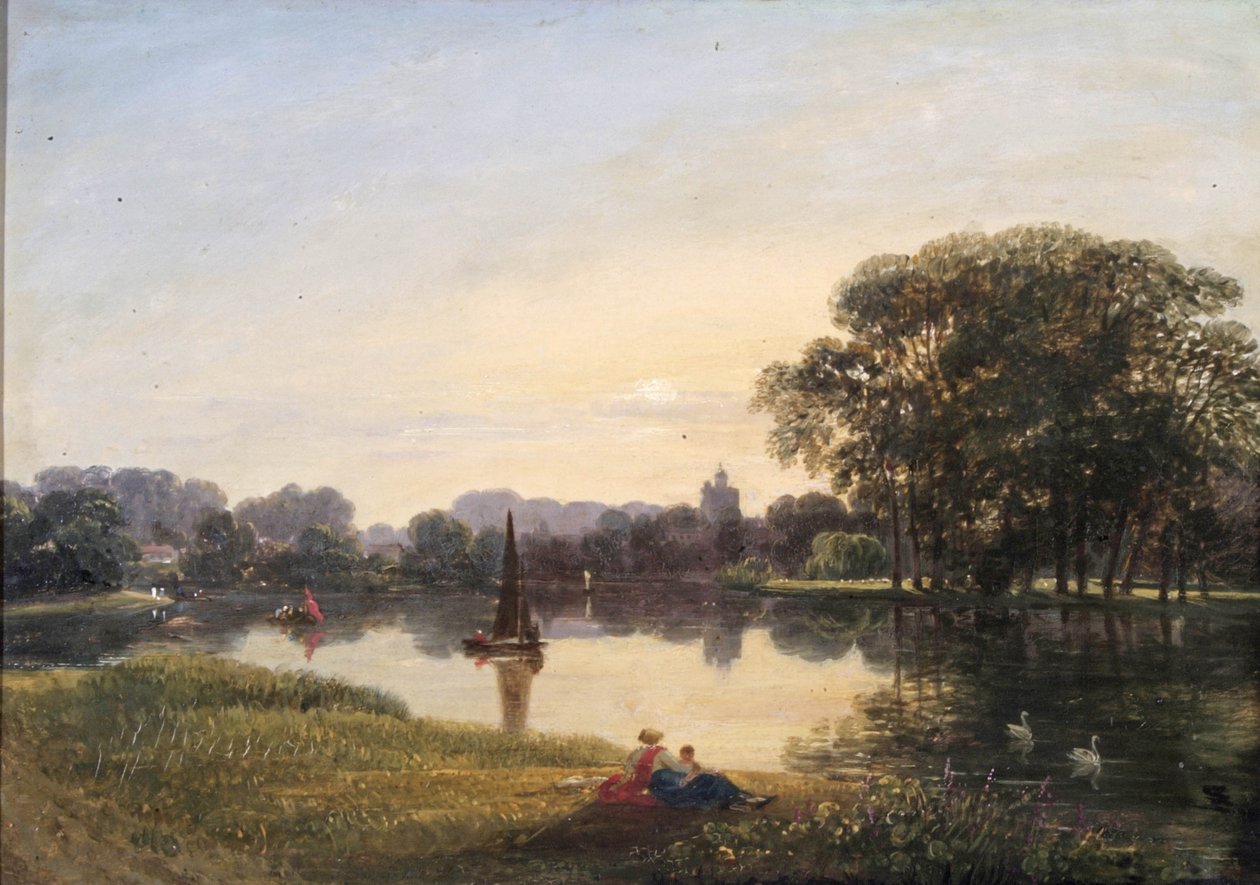 Floden vid Chiswick, ca 1800 av Augustus Wall Callcott