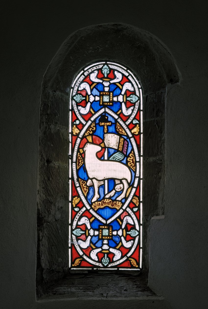 Agnus Dei, Guds lamm, 1849 (målat glas) av Augustus Welby Northmore Pugin