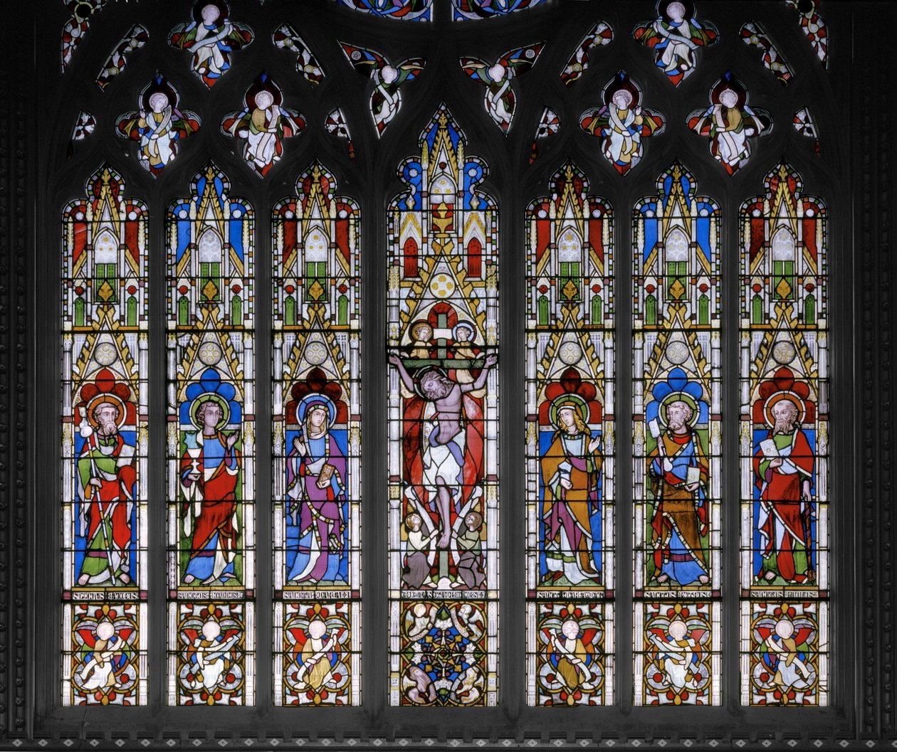 Crucifixion with Saints, 1851 (målat glas) av Augustus Welby Northmore Pugin