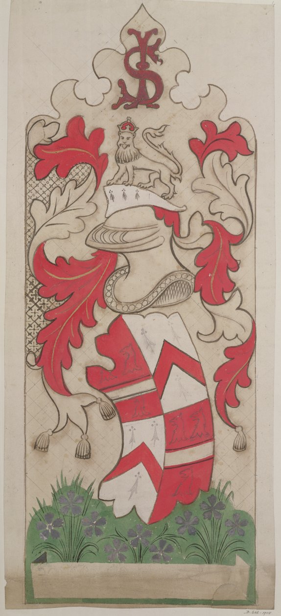 Design för utsmyckning av parlamentets hus (penna, gouache & wc på papper) av Augustus Welby Northmore Pugin