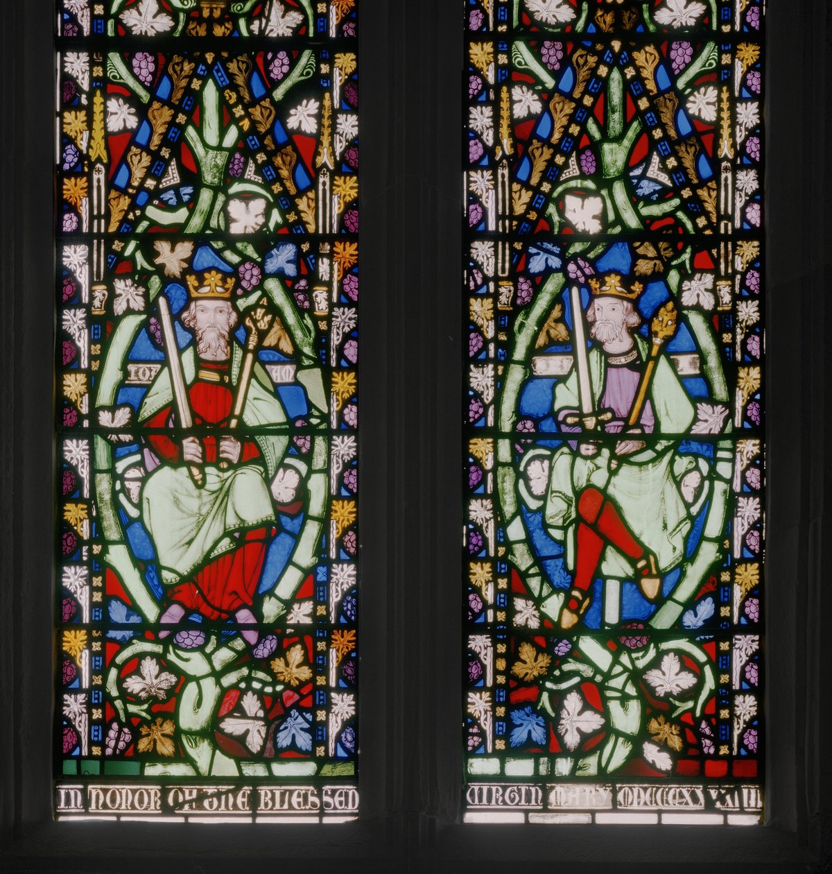 Östra fönstret med Jesse Tree, detalj, ca 1884 (målat glas) av Augustus Welby Northmore Pugin