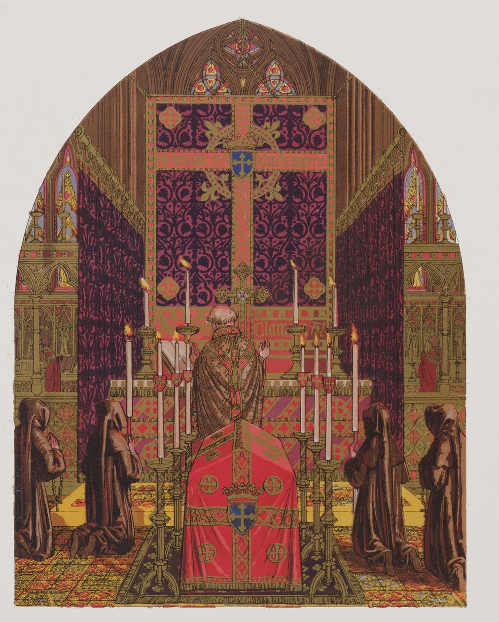 Ecclesiastical design, The Glossary of Ecclesiastical Ornament and Costume, litografi av H.C. Maguire, 1844 av Augustus Welby Northmore Pugin