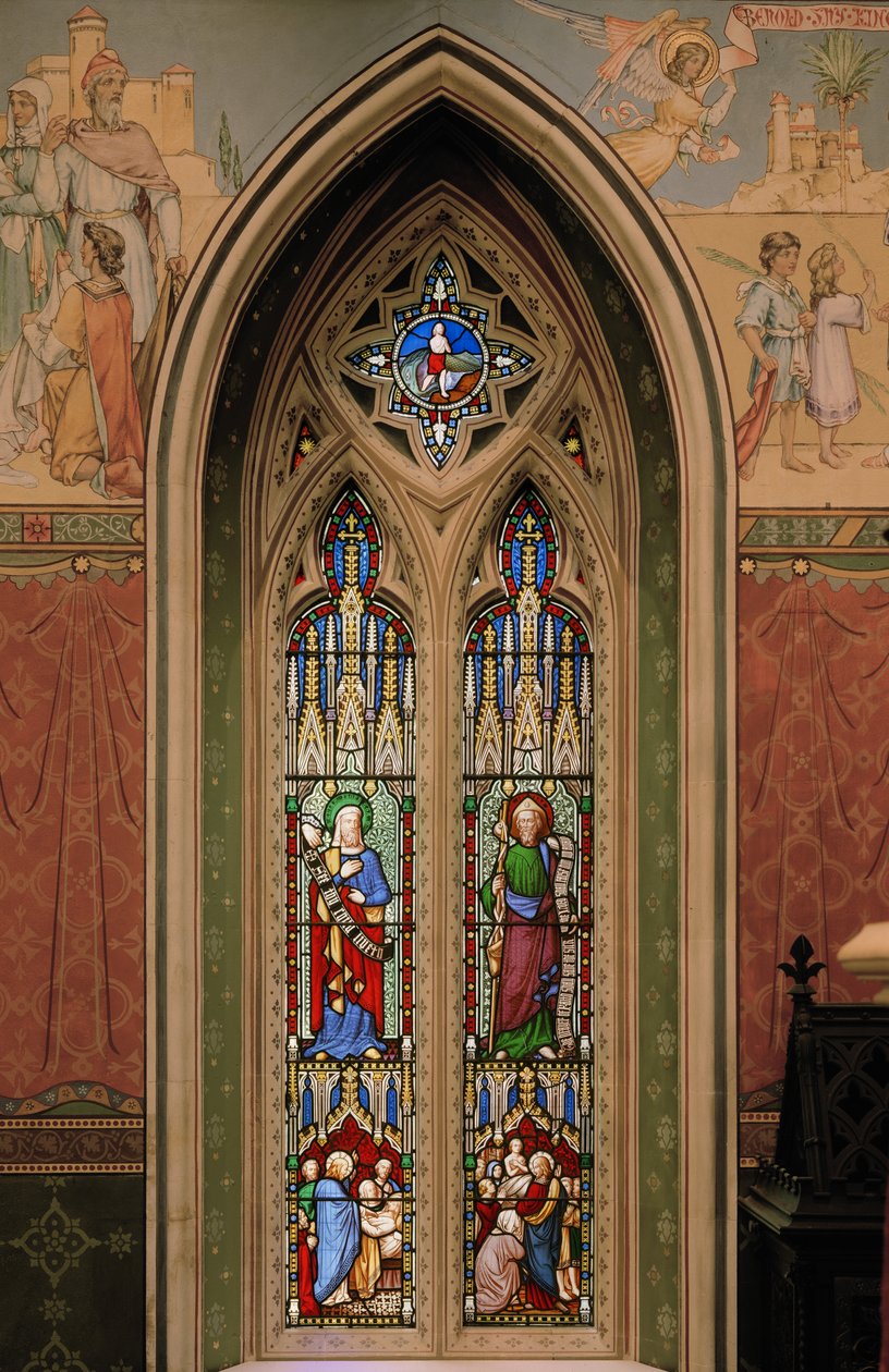 Elijah, St. James the Great, Jonah & The Whale, 1850-1852 (målat glas) av Augustus Welby Northmore Pugin