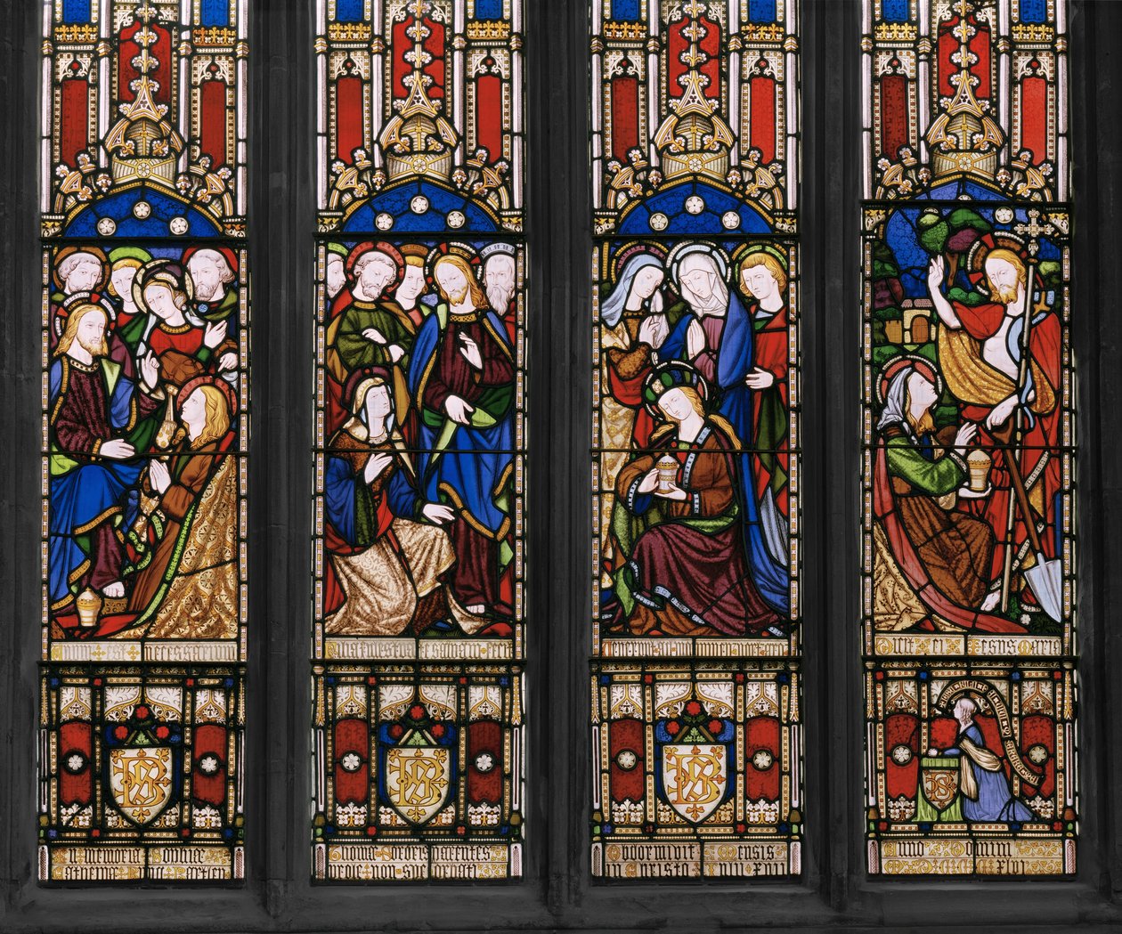 Händelser i St. Maria Magdalenas liv, detalj, 1848 (målat glas) av Augustus Welby Northmore Pugin