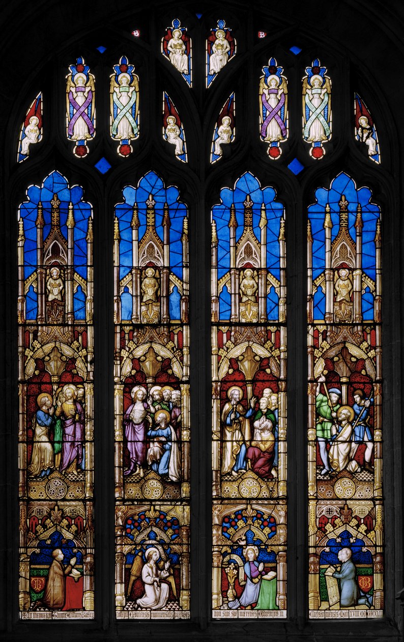 Händelser i aposteln Thomas, ca 1843 (målat glas) av Augustus Welby Northmore Pugin