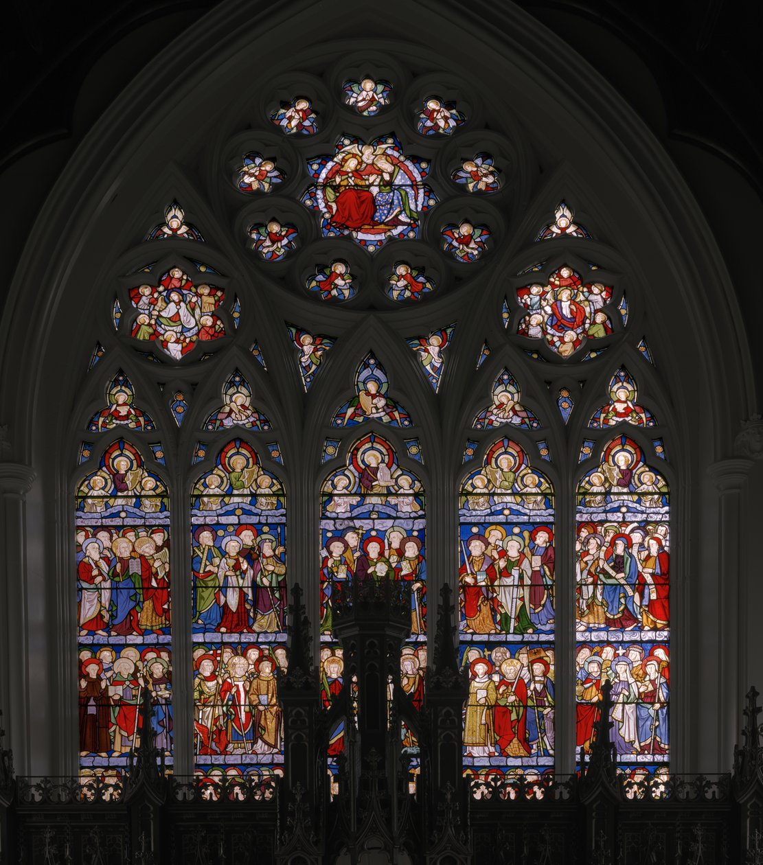 Himmelska Jerusalem, 1849 (målat glas) av Augustus Welby Northmore Pugin