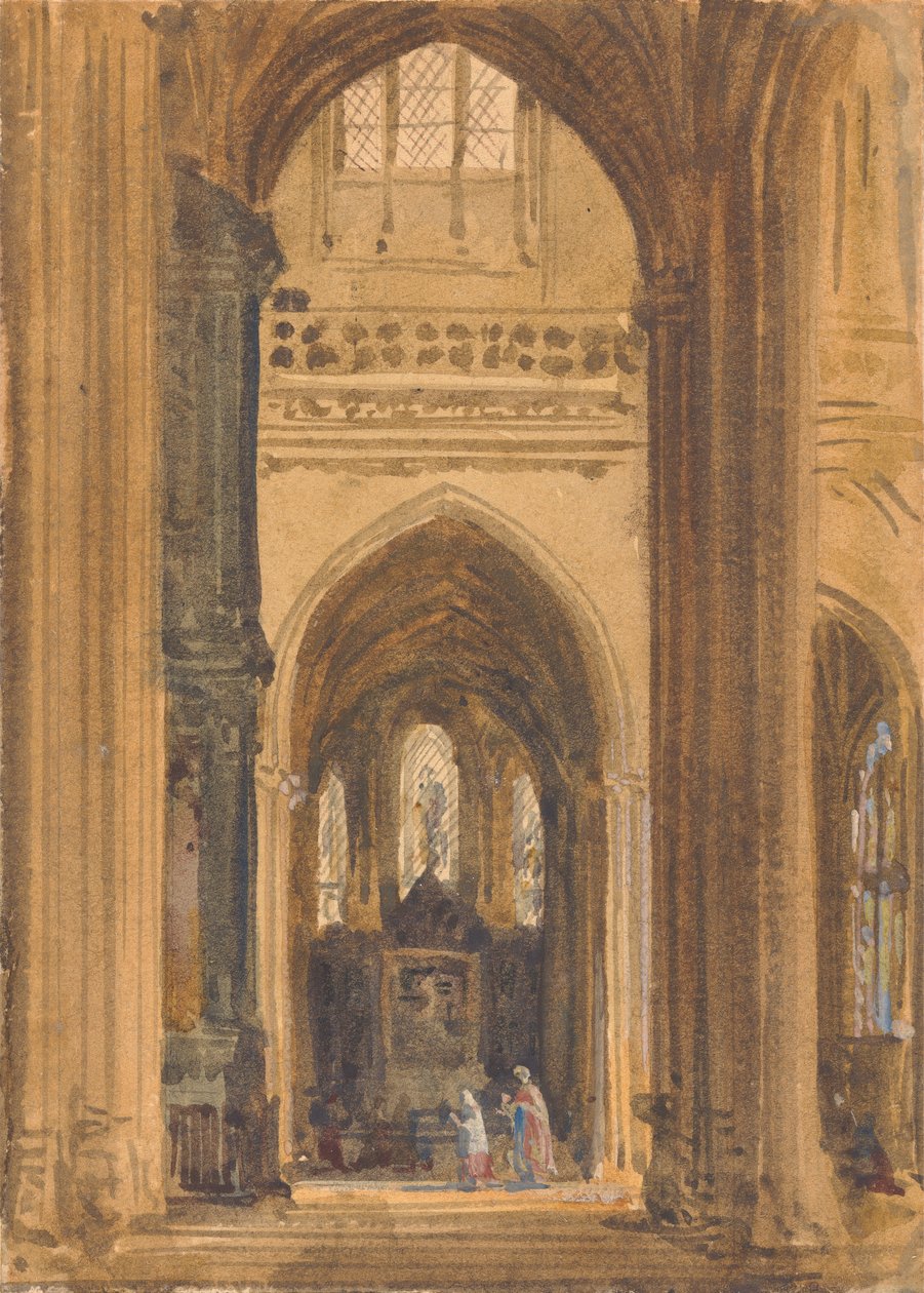 Interiör av en gotisk kyrka av Augustus Welby Northmore Pugin