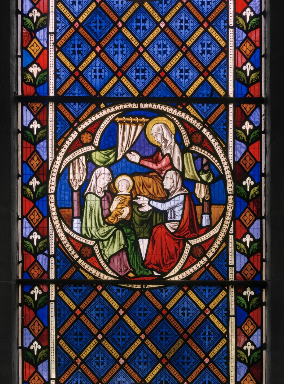 Life of St. Anne, detalj, 1848 (målat glas) av Augustus Welby Northmore Pugin