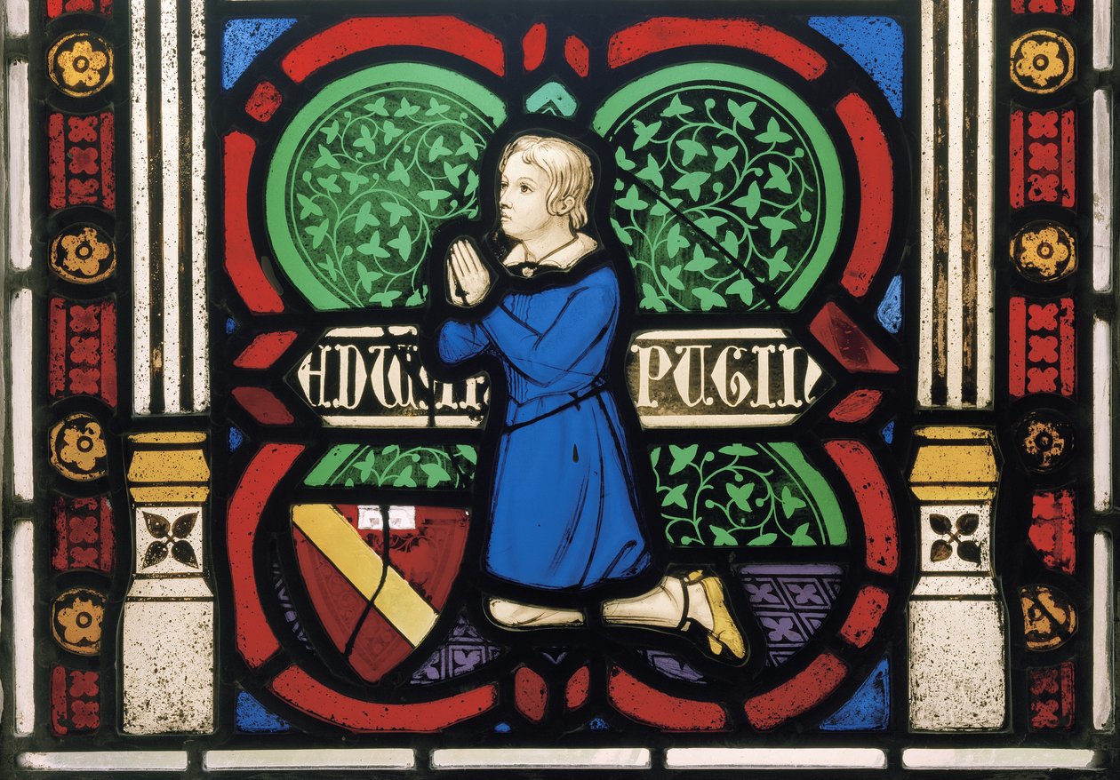 Pugins äldsta son Edward, kapellfönster, ca 1844 (målat glas) av Augustus Welby Northmore Pugin