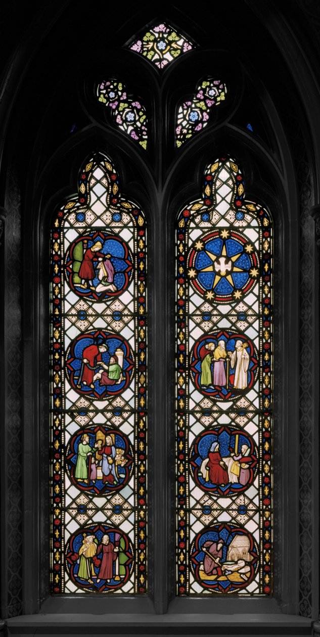 Seven Corporal Acts Of Mercy, ca 1845 (målat glas) av Augustus Welby Northmore Pugin