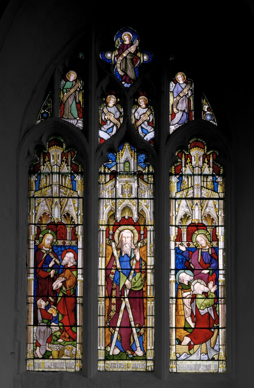 St. Andrew & Christs Miracles, 1851 (målat glas) av Augustus Welby Northmore Pugin