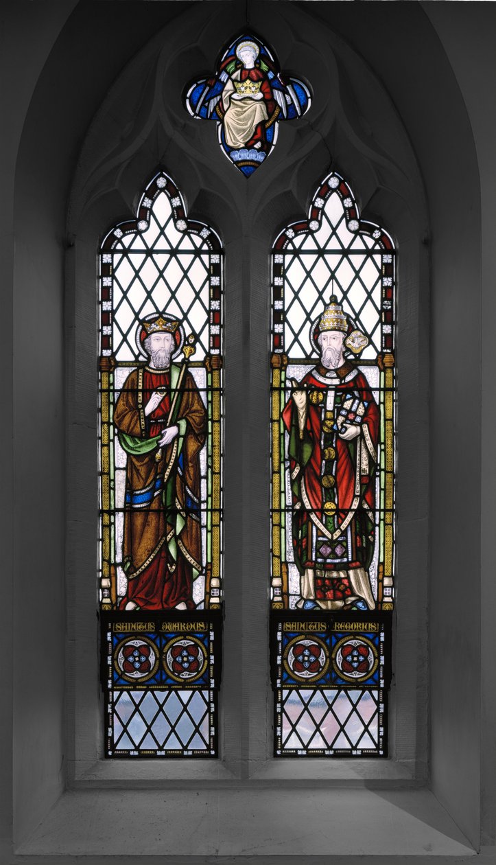 St. Edward och St. Gregory, 1848 (målat glas) av Augustus Welby Northmore Pugin
