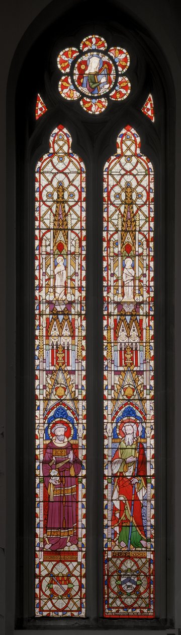 St. Franciskus av Assisi och St. Thomas aposteln, 1852 (målat glas) av Augustus Welby Northmore Pugin