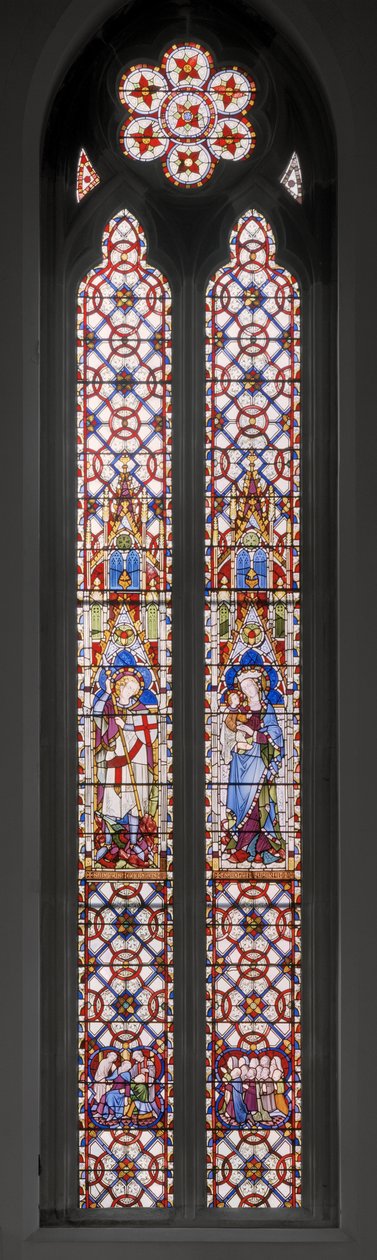 St. George, Virgin & Child, 1850 (målat glas) av Augustus Welby Northmore Pugin