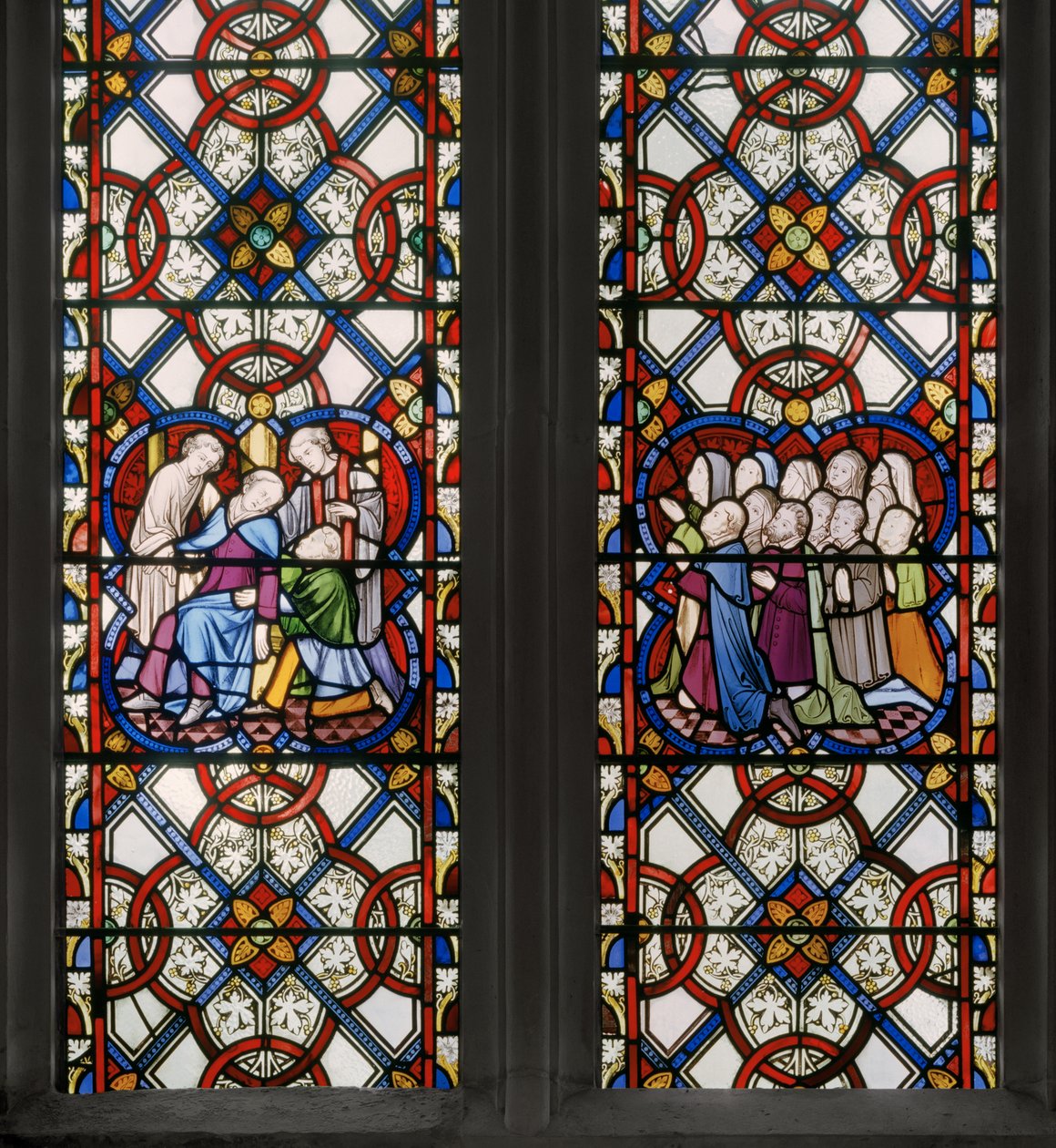 St. George Window, detalj, 1850 (målat glas) av Augustus Welby Northmore Pugin