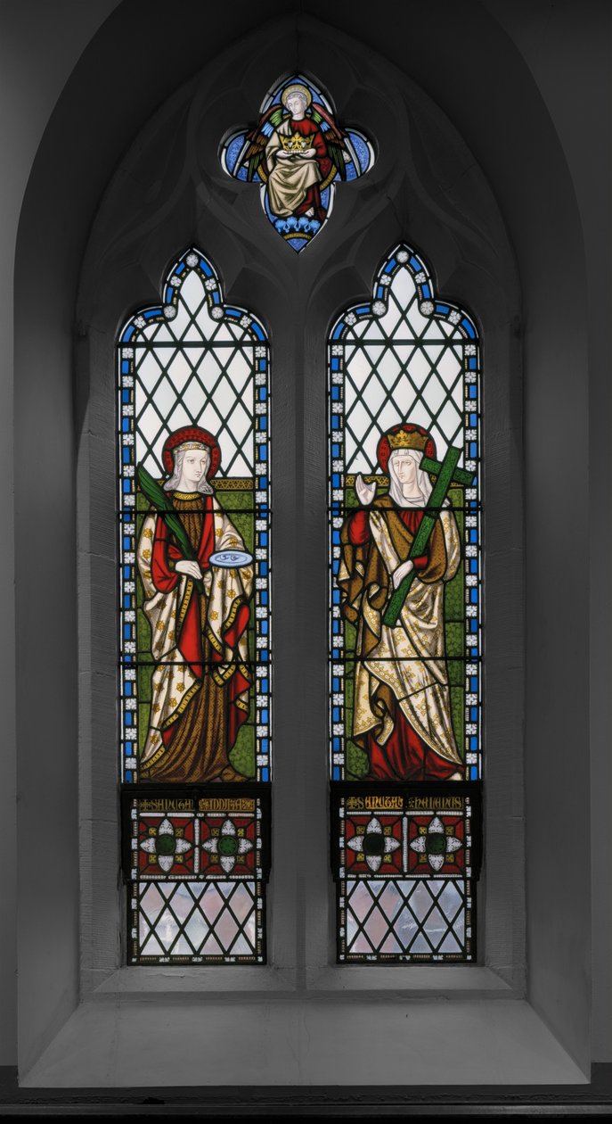 St. Lucy och St. Helen, 1848 (målat glas) av Augustus Welby Northmore Pugin