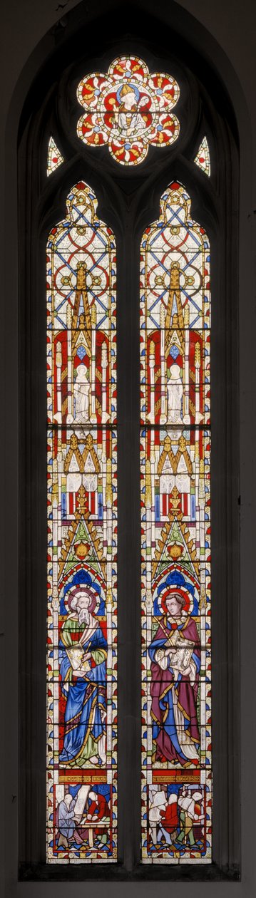 St. Luke och St. Andrew av Kreta, 1853 (målat glas) av Augustus Welby Northmore Pugin
