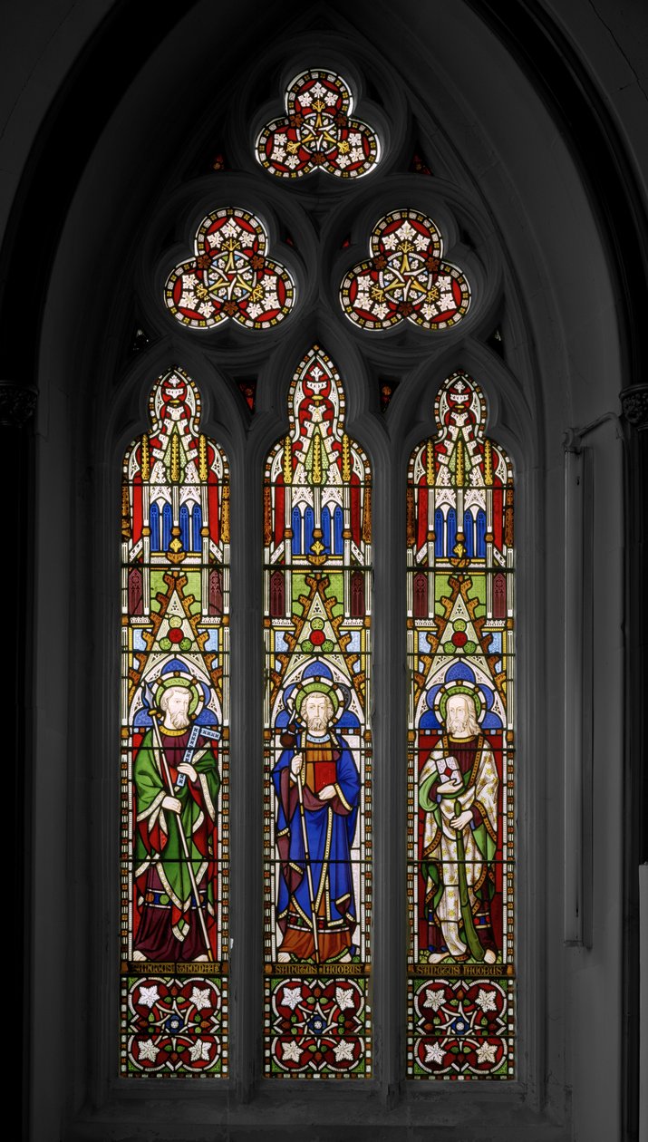 St. Thomas, St. James The Great och St. James The Less, 1849 (målat glas) av Augustus Welby Northmore Pugin