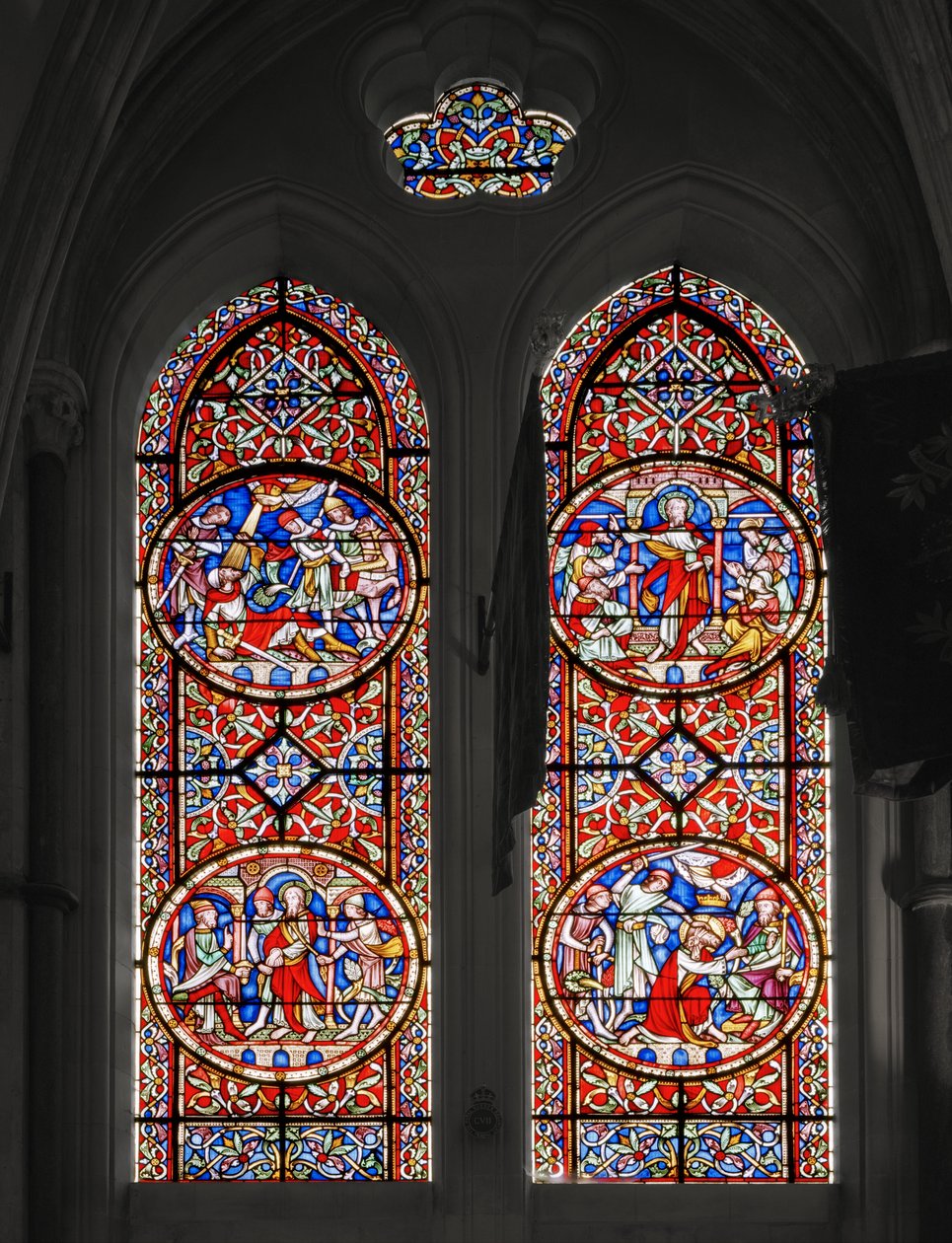 The Life of St. Paul, St. Georges Chapel, 1852 (målat glas) av Augustus Welby Northmore Pugin