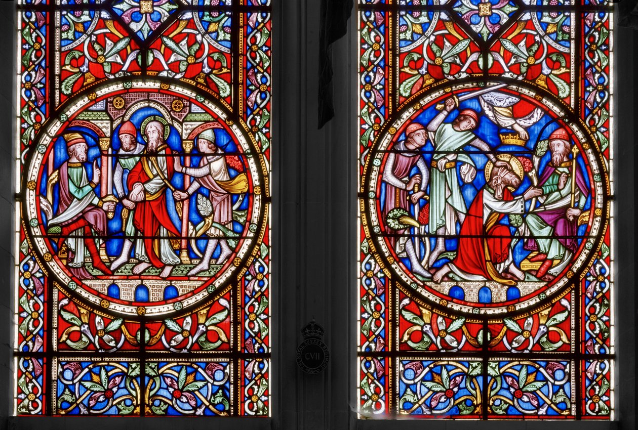 The Life of St. Paul, St. Georges Chapel, detalj, 1852 (målat glas) av Augustus Welby Northmore Pugin