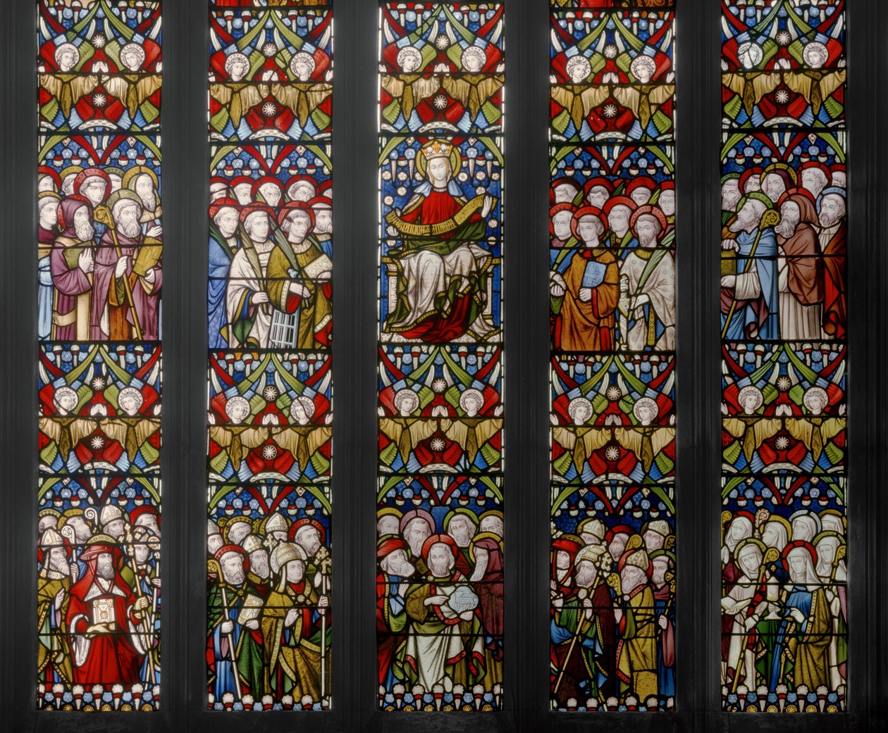 Triumph Of the Church, detalj, 1884 (målat glas) av Augustus Welby Northmore Pugin
