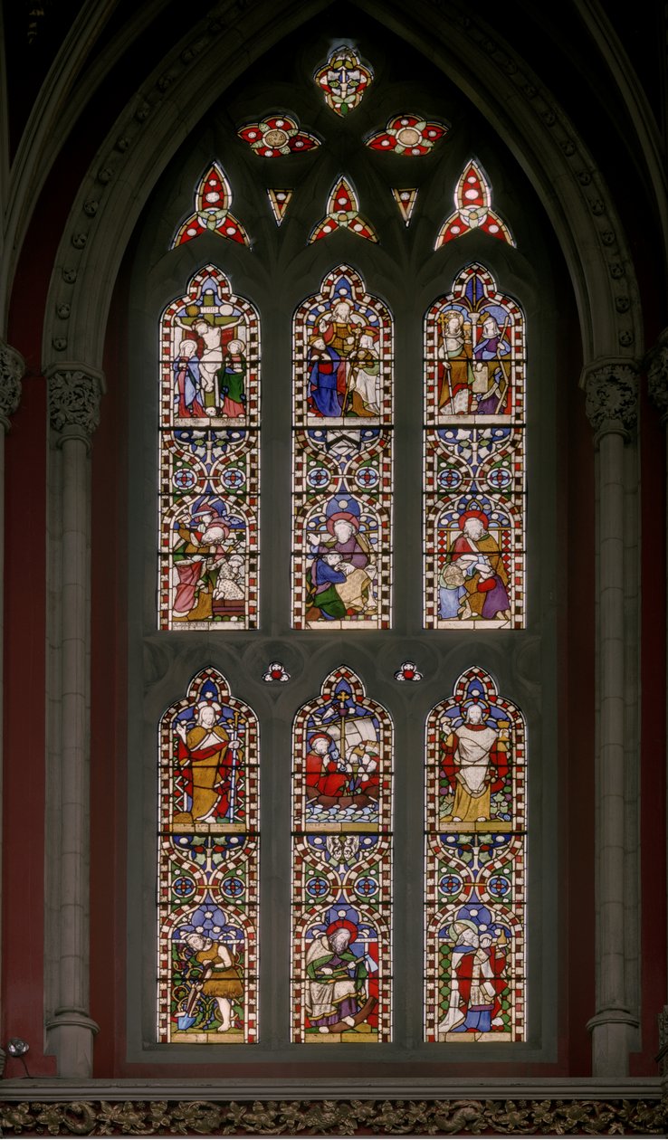 Typer med anti-typ, 1846 (målat glas) av Augustus Welby Northmore Pugin