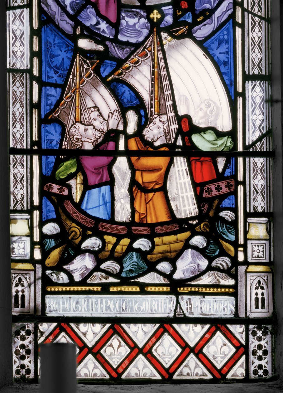 Virgin & Christ med scener ur hennes liv, detalj, 1851 (målat glas) av Augustus Welby Northmore Pugin